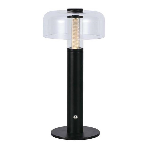 LED Сенсорна настільна акумуляторна лампа з регулюванням яскравості LED/1W/5V 3000K 1800 mAh чорний