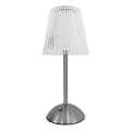 LED Сенсорна настільна LED лампа акумуляторна з регулюванням яскравості ELBA LED/1,6W/800 mAh матовий хром/прозорий