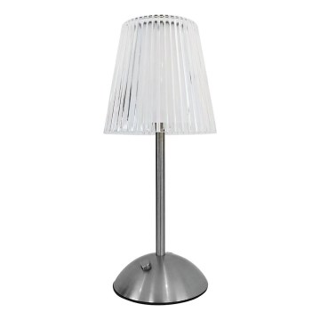 LED Сенсорна настільна LED лампа акумуляторна з регулюванням яскравості ELBA LED/1,6W/800 mAh матовий хром/прозорий