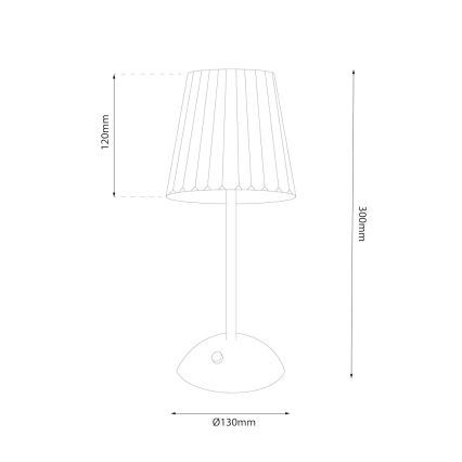 LED Сенсорна настільна LED лампа акумуляторна з регулюванням яскравості ELBA LED/1,6W/800 mAh 3000/4000/6000K золотий/прозорий