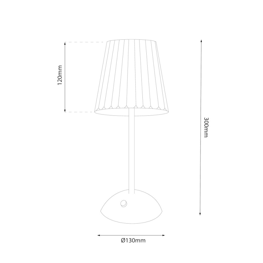 LED Сенсорна настільна LED лампа акумуляторна з регулюванням яскравості ELBA LED/1,6W/800 mAh 3000/4000/6000K золотий/прозорий