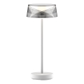 LED Сенсорна вулична настільна лампа з регулюванням яскравості CASABLANCA LED/3,4W/5V USB 3600 mAh IP44 білий