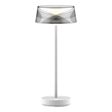 LED Сенсорна вулична настільна лампа з регулюванням яскравості CASABLANCA LED/3,4W/5V USB 3600 mAh IP44 білий