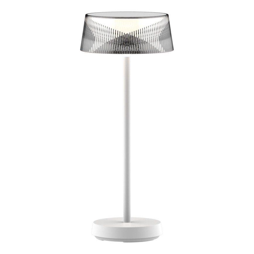 LED Сенсорна вулична настільна лампа з регулюванням яскравості CASABLANCA LED/3,4W/5V USB 3600 mAh IP44 білий
