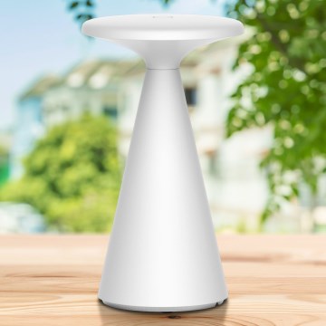 LED Сенсорна вулична настільна лампа з регулюванням яскравості PAROS LED/1,8W/5V USB 1800 mAh IP44 білий