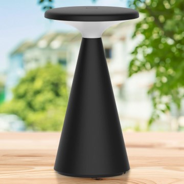 LED Сенсорна вулична настільна лампа з регулюванням яскравості PAROS LED/1,8W/5V USB 1800 mAh IP44 чорний