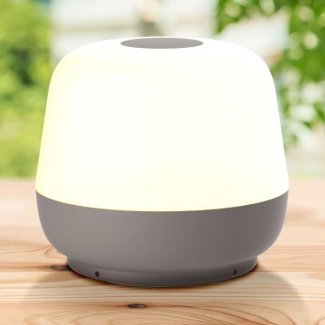 LED Сенсорна вулична настільна лампа з регулюванням яскравості SAMBA LED/1,2W/5V USB 1200 mAh IP44 сірий