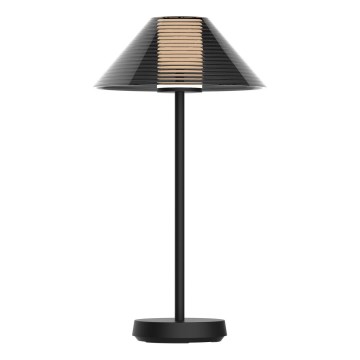 LED Сенсорна вулична настільна лампа з регулюванням яскравості SERENGETI LED/3,4W/5V USB 3600 mAh IP44 чорний