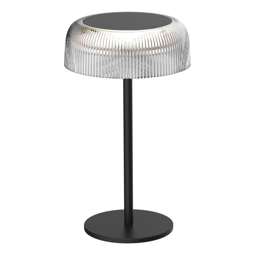 LED Сенсорна вулична настільна лампа з регулюванням яскравості TRYPOLIS LED/2W/5V USB 1800 mAh IP44 чорний