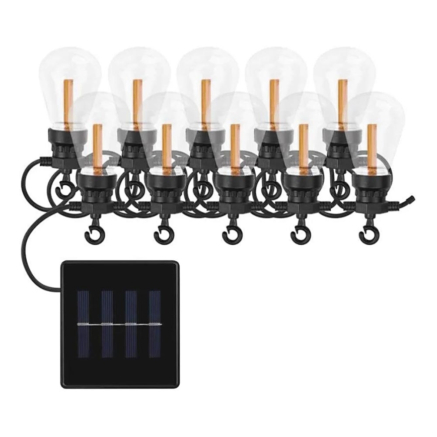 LED солнечная декоративная гирлянда 10xLED/0,6W/1,2V 4,5m IP44 800 mAh