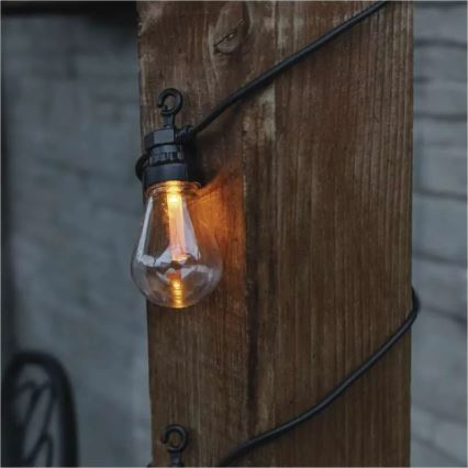 LED солнечная декоративная гирлянда 10xLED/0,6W/1,2V 4,5m IP44 800 mAh