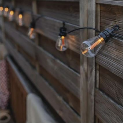 LED солнечная декоративная гирлянда 10xLED/0,6W/1,2V 4,5m IP44 800 mAh