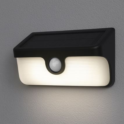 LED Солнечный настенный светильник с сенсором LINK LED/5W/3,7V 2000 mAh IP65 черный