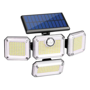 LED солнечный прожектор с датчиком GLOW LED/2,5 Вт/3,7 В 6500 К IP44 2400 мА·ч + пульт дистанционного управления