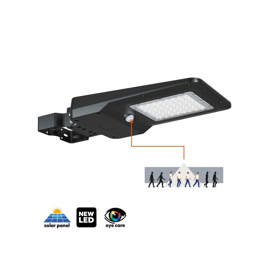 Солнечный LED уличный светильник с датчиком STREET LED/20W/7,4V 3000/4000/6000K IP65 5400 mAh