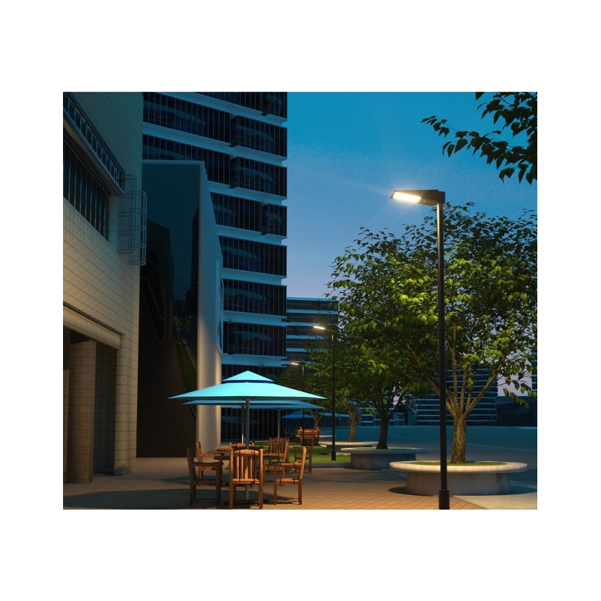 Диммируемый LED солнечный уличный светильник с датчиком STREET LED/30W/9,6V 3000/4000K 6000 mAh IP65 + пульт дистанционного управления