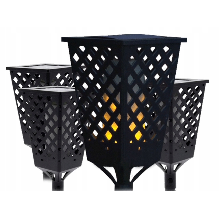 LED солнечная лампа с датчиком LED/0,6W/5,5V IP65 2000 mAh 107 cm черная