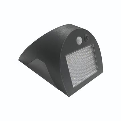 Светодиодный солнечный настенный светильник с датчиком LED/3W/3,7V 3000/4000K 1200 mAh IP54 антрацит