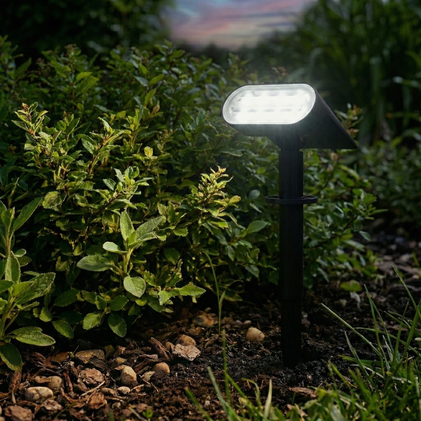 LED сонячна лампа 2 в 1 LED/3,7V 1200 mAh IP54 чорна
