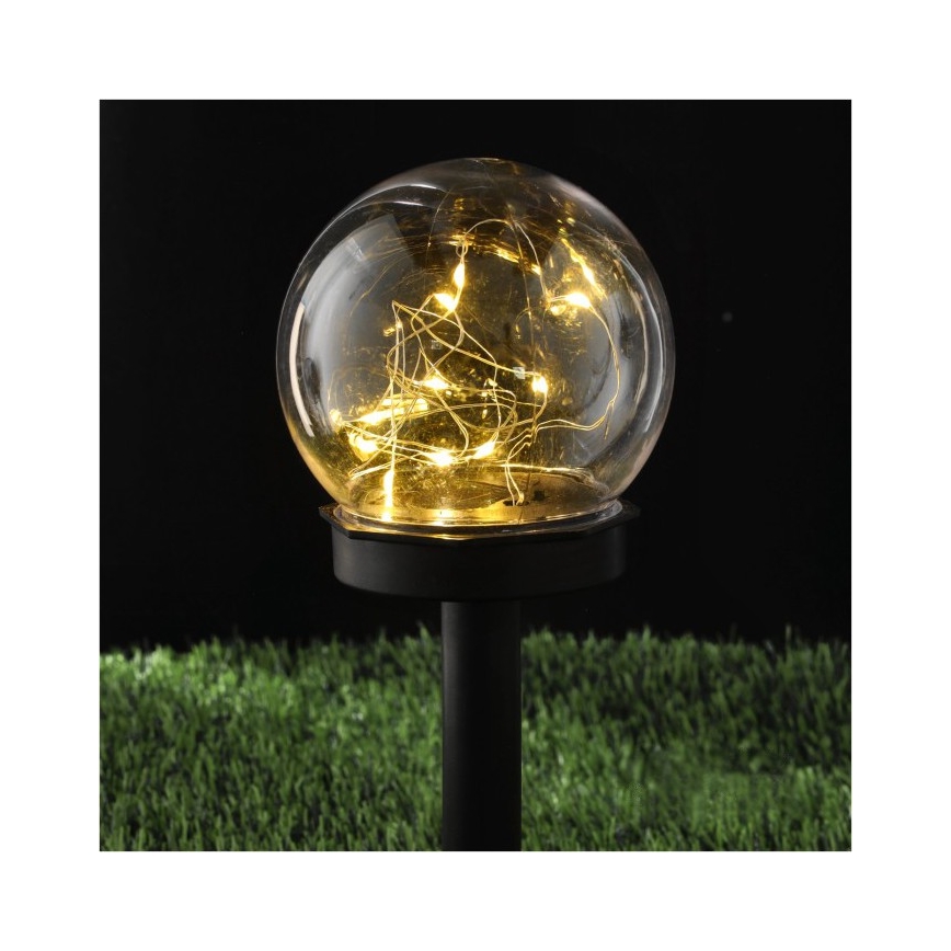 LED сонячна лампа GLEAM LED/1,2V 3000K IP44 40 mAh прозора/чорна