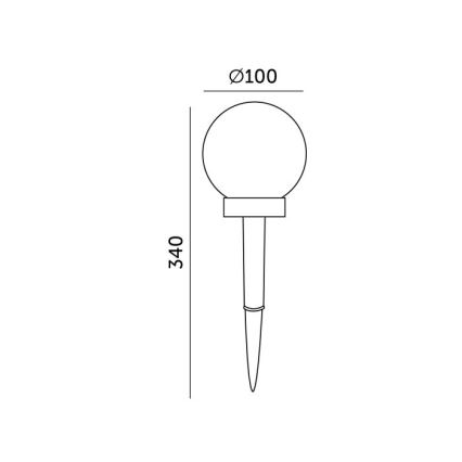 LED сонячна лампа GLEAM LED/1,2V 3000K IP44 40 mAh прозора/чорна