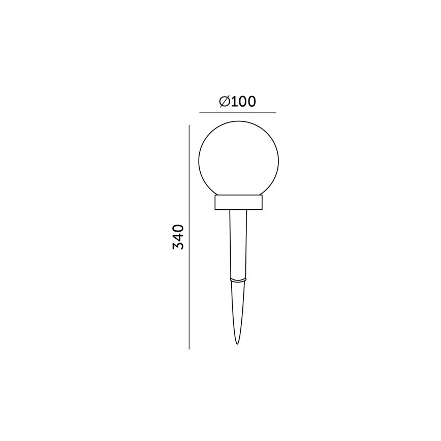 LED сонячна лампа GLEAM LED/1,2V 3000K IP44 40 mAh прозора/чорна