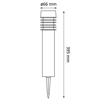 LED сонячна лампа MARTIN LED/1,2V 150 mAh IP44 чорна