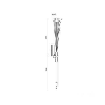 LED сонячна лампа з датчиком SPRINKLE LED/1xAAA 3000K IP44 200 mAh