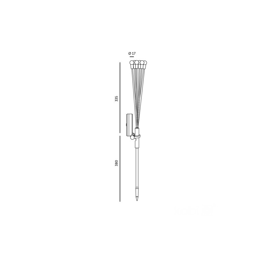 LED сонячна лампа з датчиком SPRINKLE LED/1xAAA 3000K IP44 200 mAh