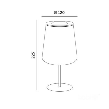 LED сонячна настільна лампа LUVETRA LED/1xAA 4000K IP44 200 mAh чорна