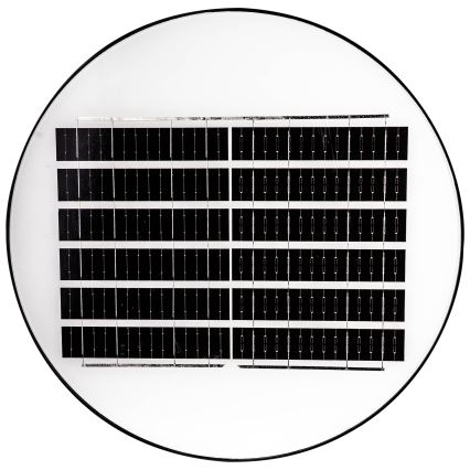 LED сонячна вулична лампа з регульованою яскравістю та датчиком, LED/15W/6V, 11000 mAh, 6500K, IP65, чорна + пульт дистанційного керування