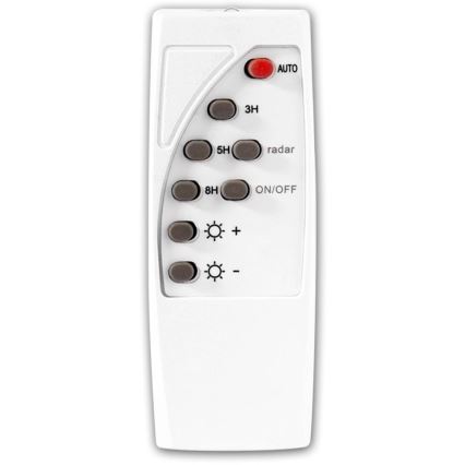 LED сонячна вулична лампа з регульованою яскравістю та датчиком, LED/15W/6V, 11000 mAh, 6500K, IP65, чорна + пульт дистанційного керування