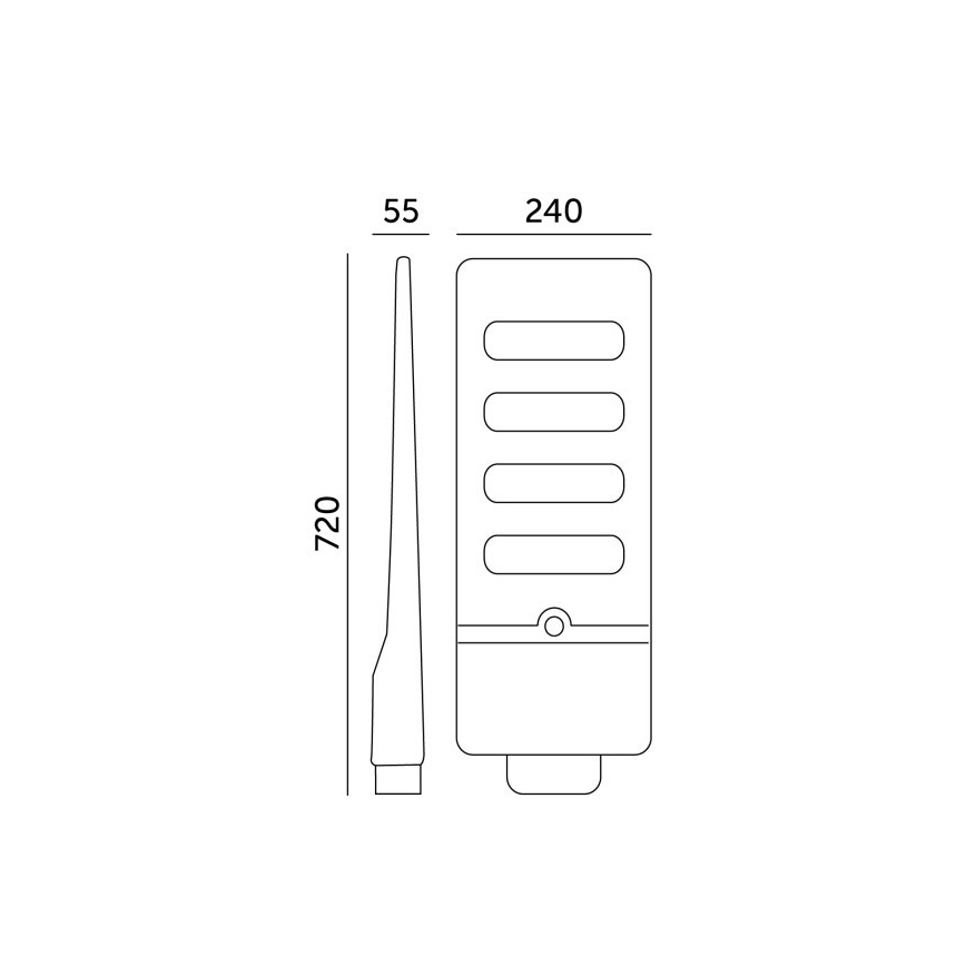 Світлодіодний сонячний вуличний ліхтар з можливістю затемнення і сенсором URBI LED/11W/3,2V 6500K 15000 mAh IP54 + дистанційне керування