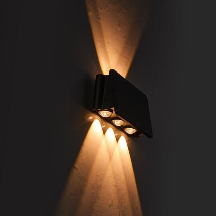 Світильник настінний сонячний LED ALF LED/4W/1300 mAh 3000K IP54 чорний
