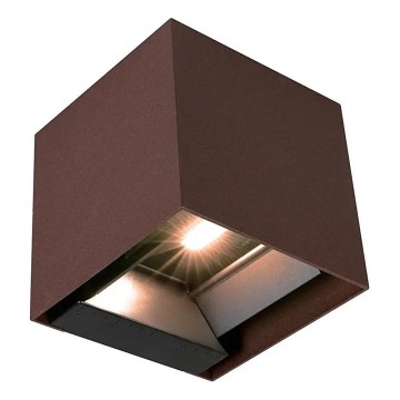LED сонячний настінний світильник із датчиком LED/9W/3,7V 3000/4000/5000K IP65 2600 mAh коричневий