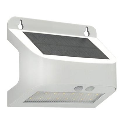 LED сонячний настінний світильник із датчиком SOLTO LED/6W/3,7V 4000K IP54 2400 mAh білий