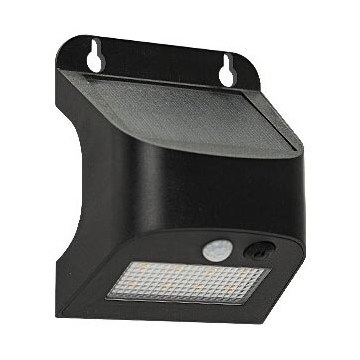 LED сонячний настінний світильник із сенсором SOLTO LED/3W/3,7V 4000K IP54 1200 mAh чорний