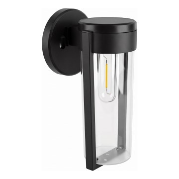 LED сонячний настінний світильник LED/1W/3,7V 500 mAh IP65 чорний
