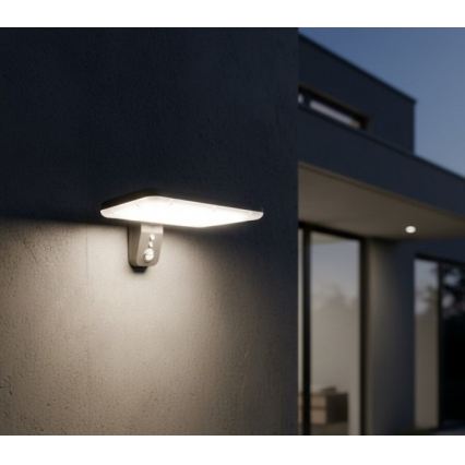 Сонячний настінний світильник LED із сенсором PHOENIX LED/15W/3,2V 3000/4000K IP65 6000 mAh