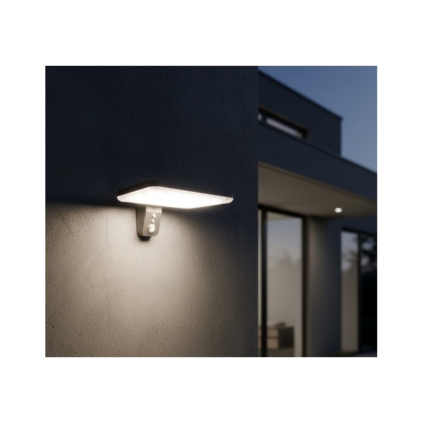 Сонячний настінний світильник LED із сенсором PHOENIX LED/15W/3,2V 3000/4000K IP65 6000 mAh