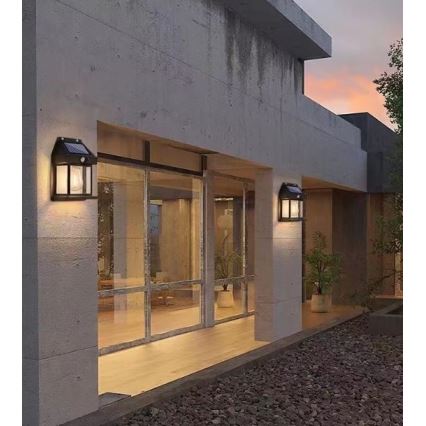 Світильник на сонячних батареях з LED і сенсором LANTER LED/1W/3,7V 1200 mAh IP44 чорний