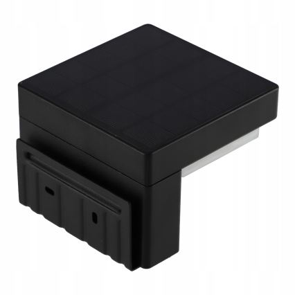 LED сонячний настінний світильник з сенсором LED/5W/3,7V 2000 mAh IP44 чорний