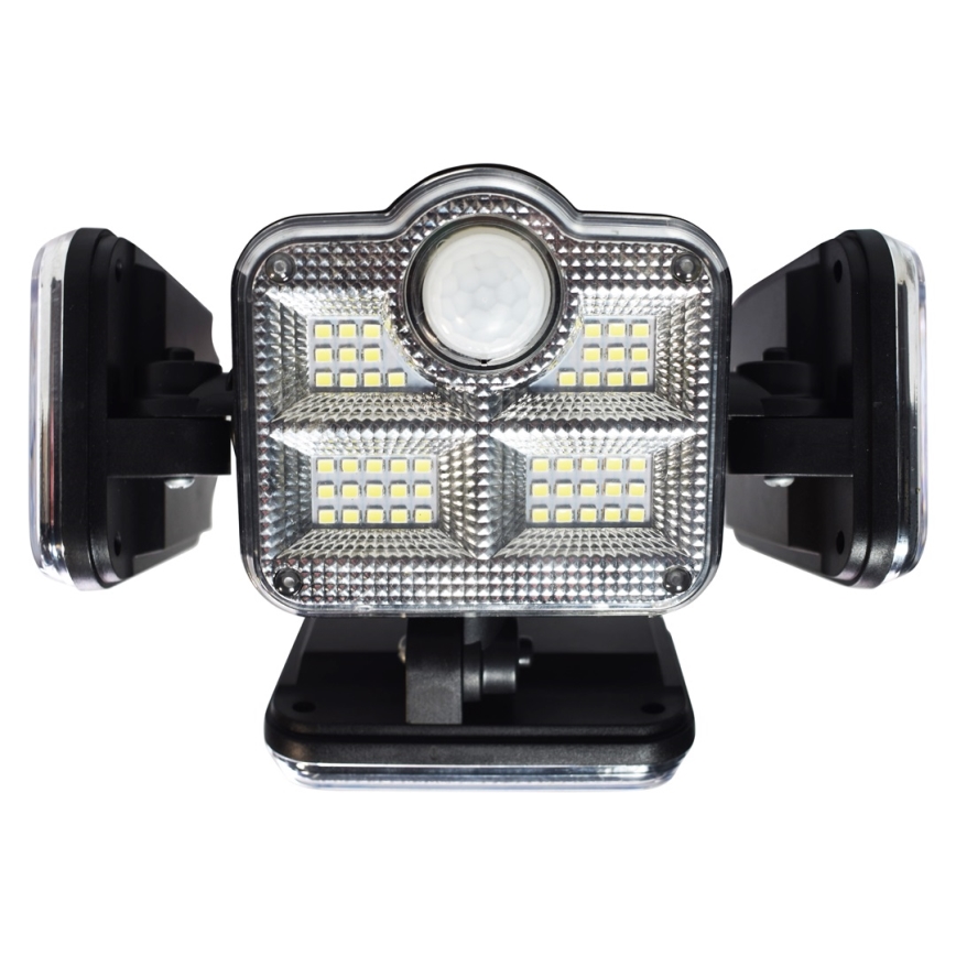 Світлодіодний сонячний прожектор з датчиком руху та сутінків LED/30W/3,7V 2400 mAh IP47 + дистанційне керування
