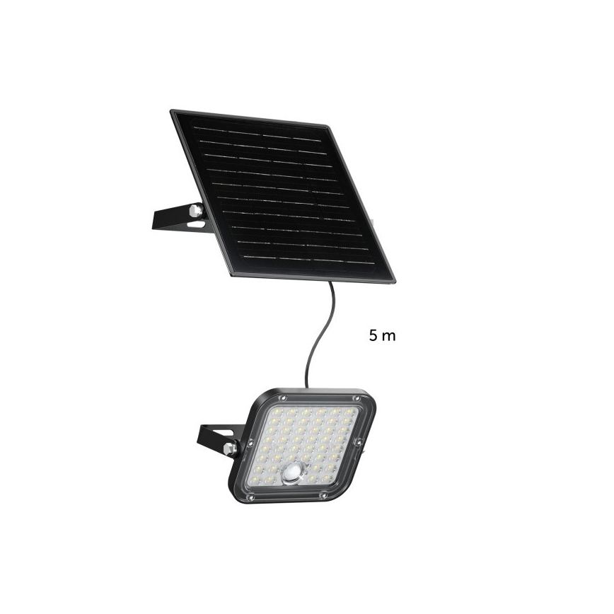 LED сонячний прожектор з регульованою яскравістю та датчиком LED/10W/3,7V 3000/4000K IP65 3600 mAh + пульт дистанційного керування