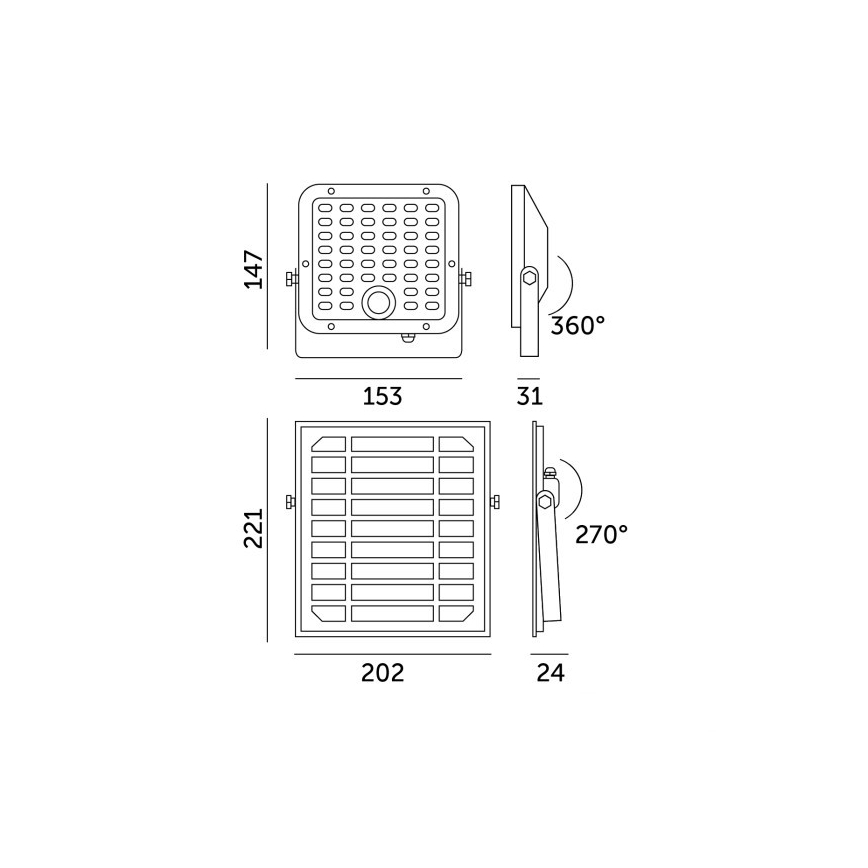 LED сонячний прожектор з регульованою яскравістю та датчиком LED/10W/3,7V 3000/4000K IP65 3600 mAh + пульт дистанційного керування
