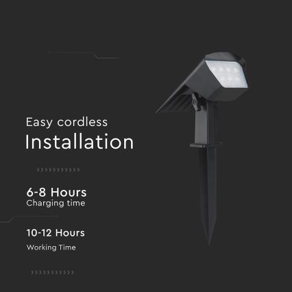 LED сонячний світильник 2в1 LED/1,3W/3,7V 3000/4000/6400K IP65 1200 mAh