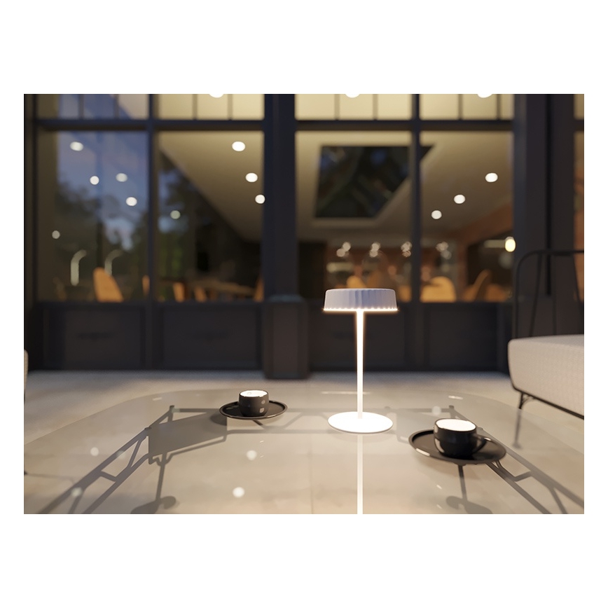 LED Сонячна акумуляторна настільна лампа з регулюванням яскравості VIVIEN LED/3W/5V 2700K 1600 mAh IP54 білий