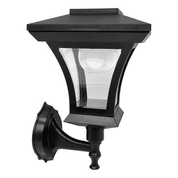 LED сонячна настінна лампа TIRANA LED/1,2V 1800 mAh IP44 чорна