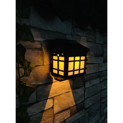 LED сонячний настінний світильник із датчиком сутінків LED/1,2V 600 mAh IP44