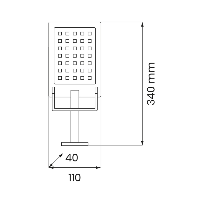 LED Сонячний прожектор ADIK LED/1,2W/3,7V 1200 mAh 6500K IP44